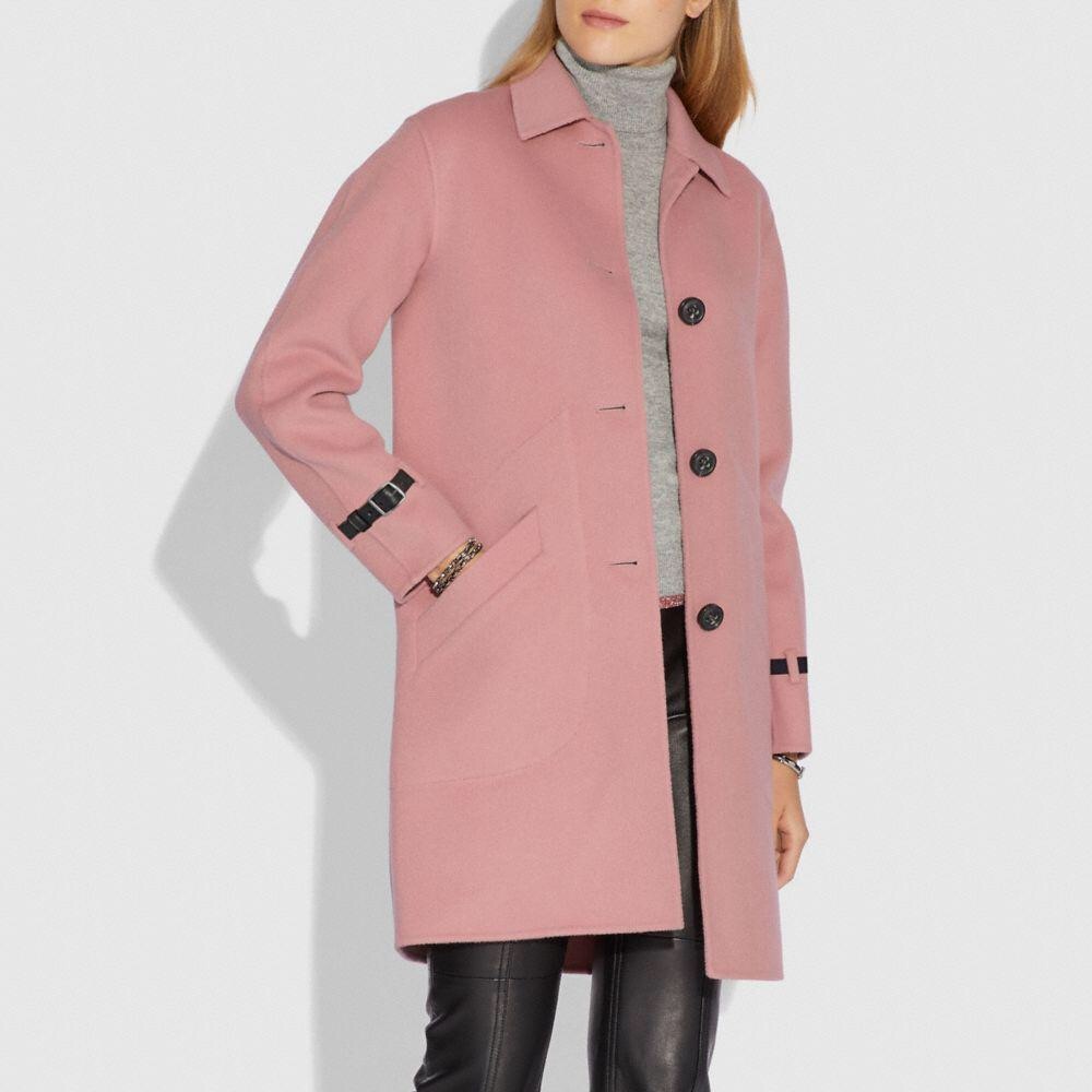Coach Luxury Wool Coat In Blush